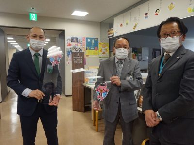 東近江市役所にアクリル板の寄贈